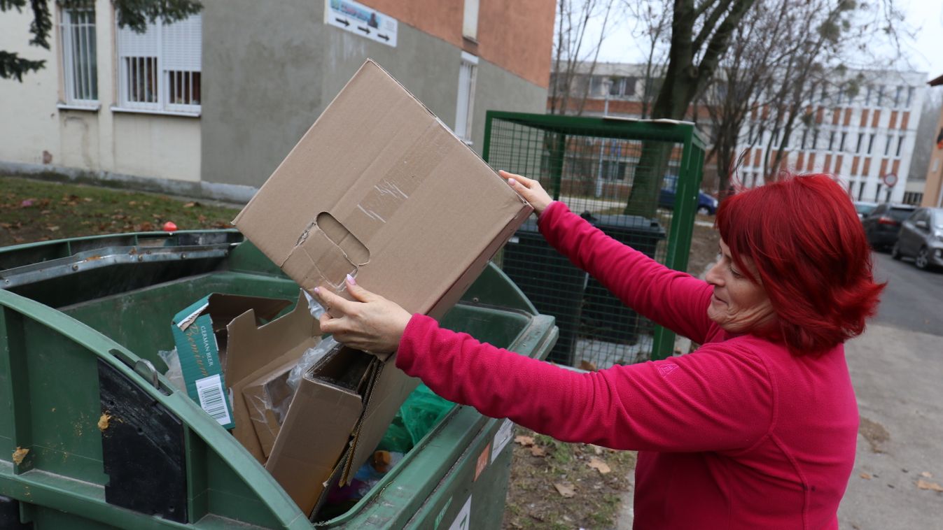 Sokszínű tatabányai kukakörkép, ketrecek árnyékában