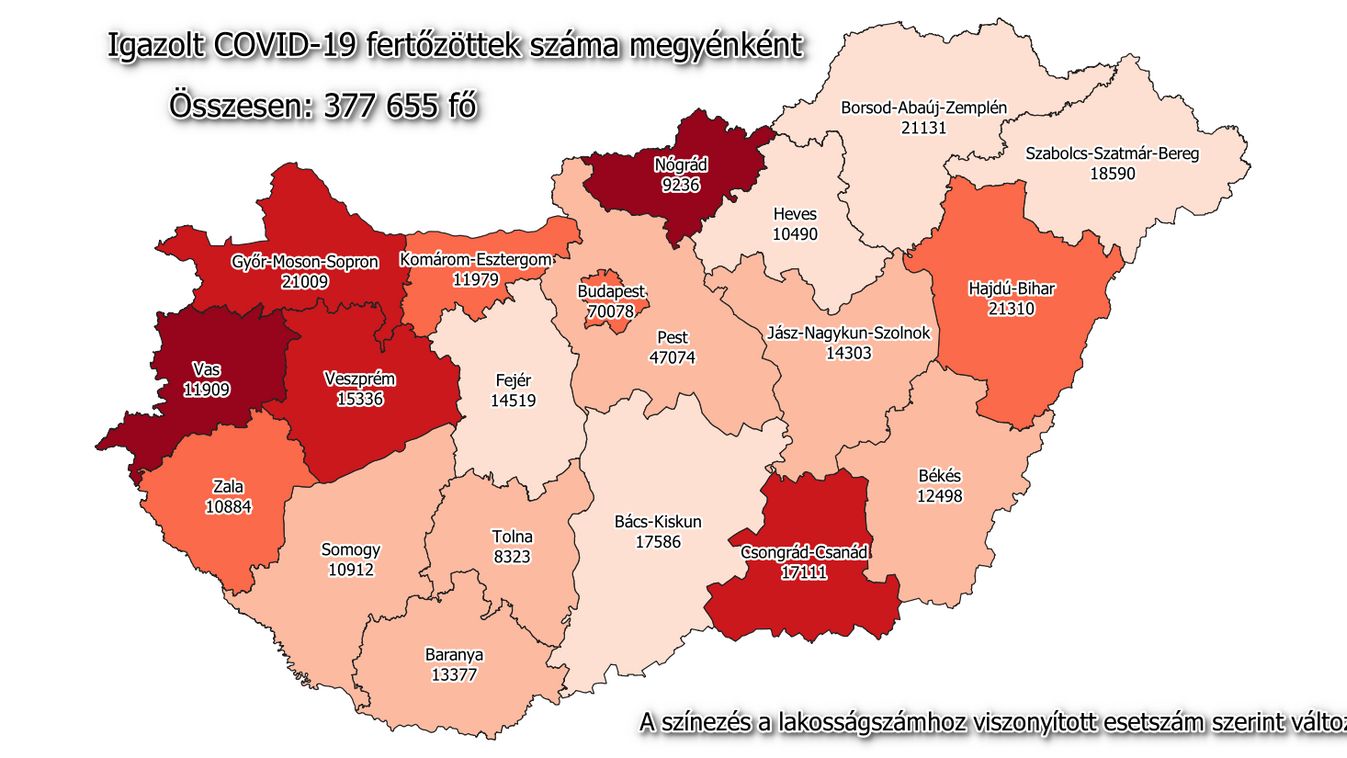 Négy napja nem volt ilyen alacsony az új fertőzöttek száma Komárom-Esztergomban
