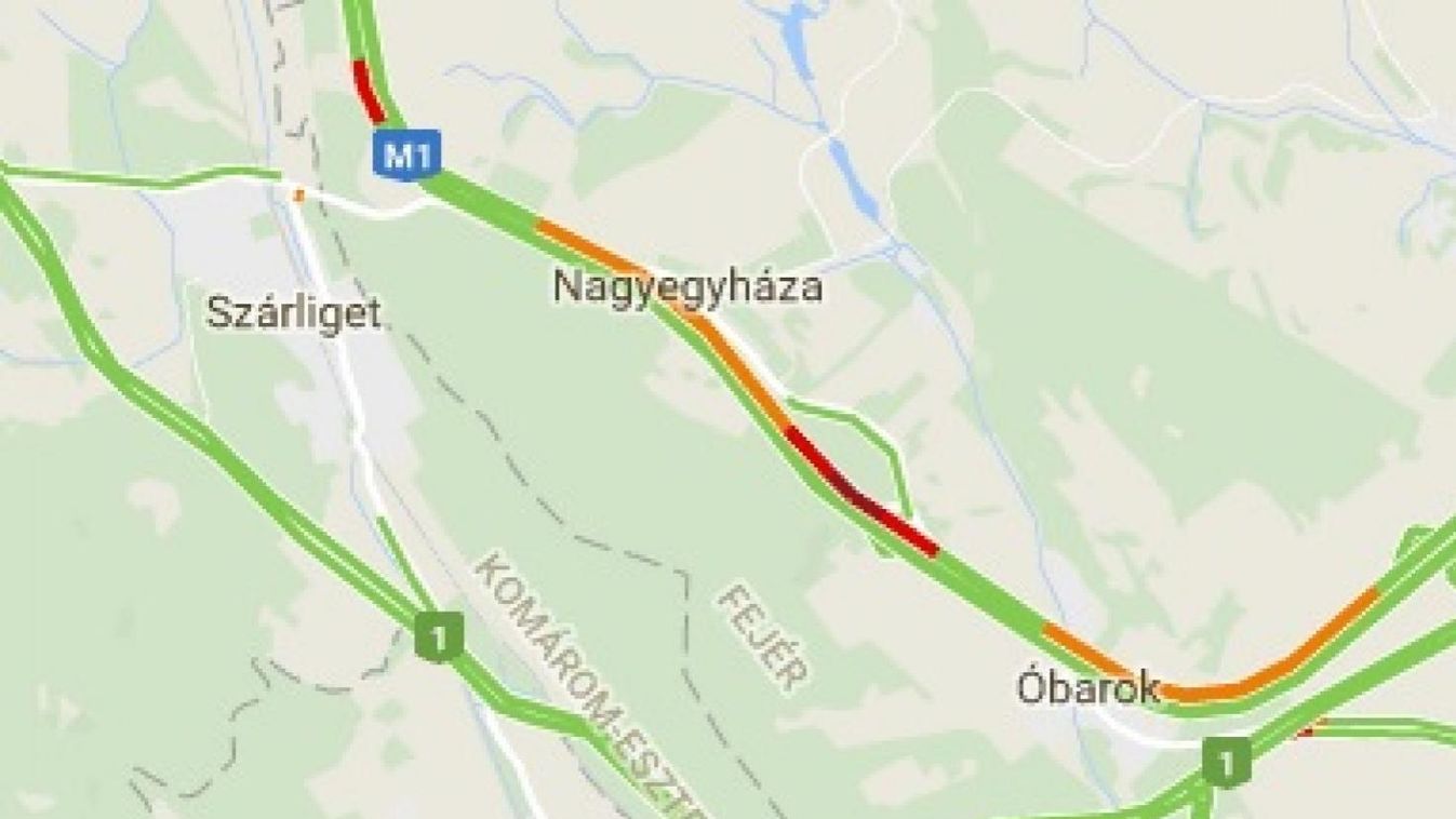 Szalagkorlátnak ütközött egy furgon az M1-esen