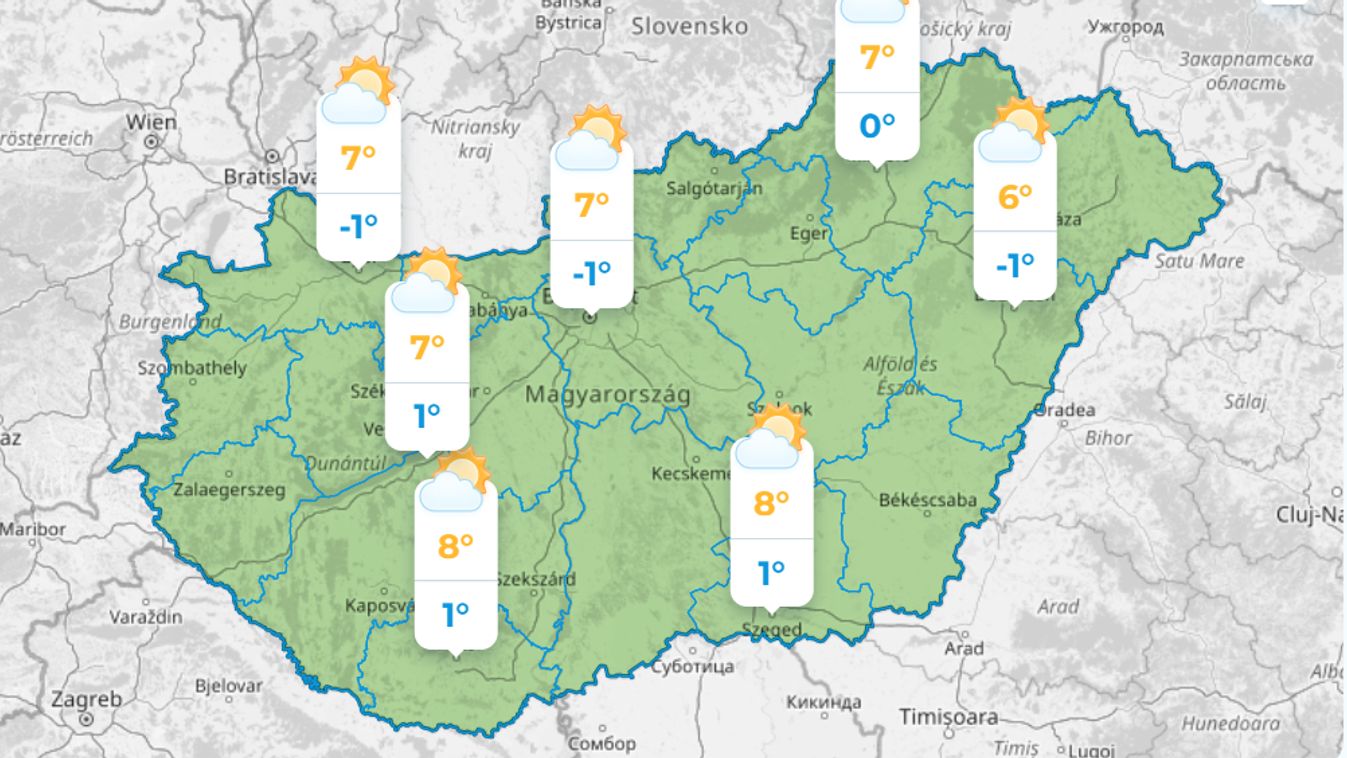Napos, friss időjárást kapunk Komárom-Esztergomba a hétvégére