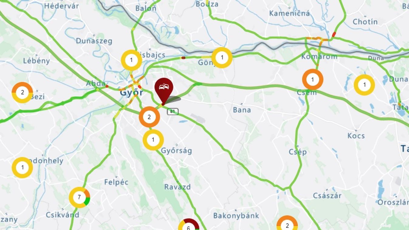 Húsvét hétfőn sincs nyugalom az M1-esen: két baleset is történt