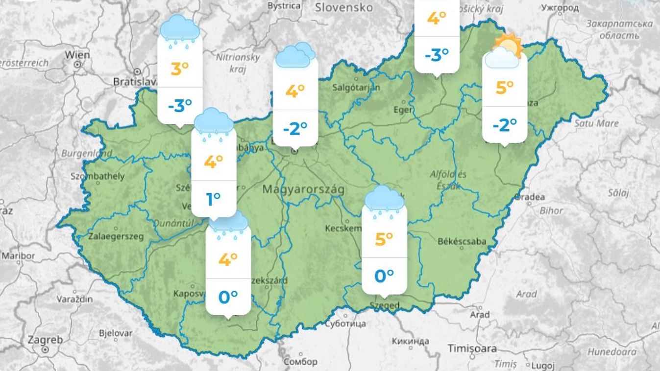 Beborul az ég, szitálás jöhet ma Komárom-Esztergomban