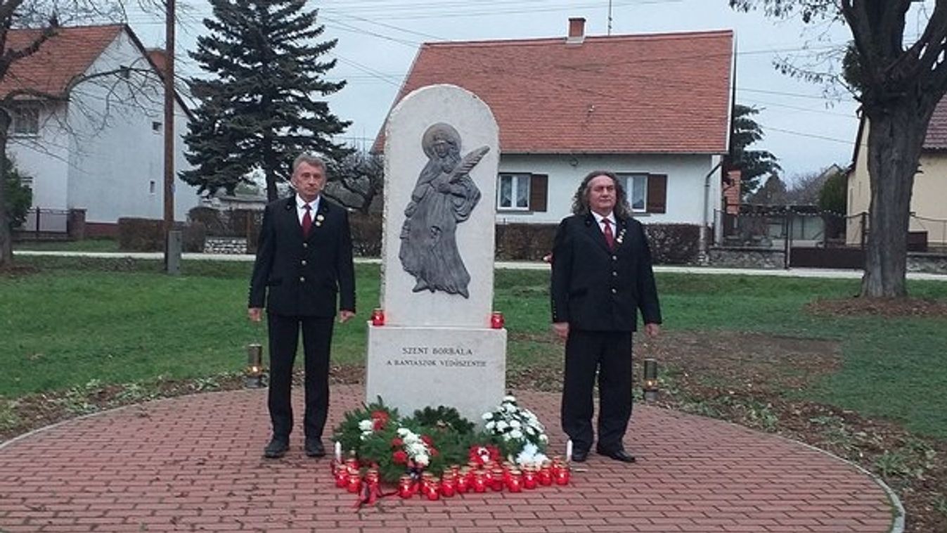 Az oroszlányi bányászkodás 80 évére emlékeztet a szakma védőszentjének szobra