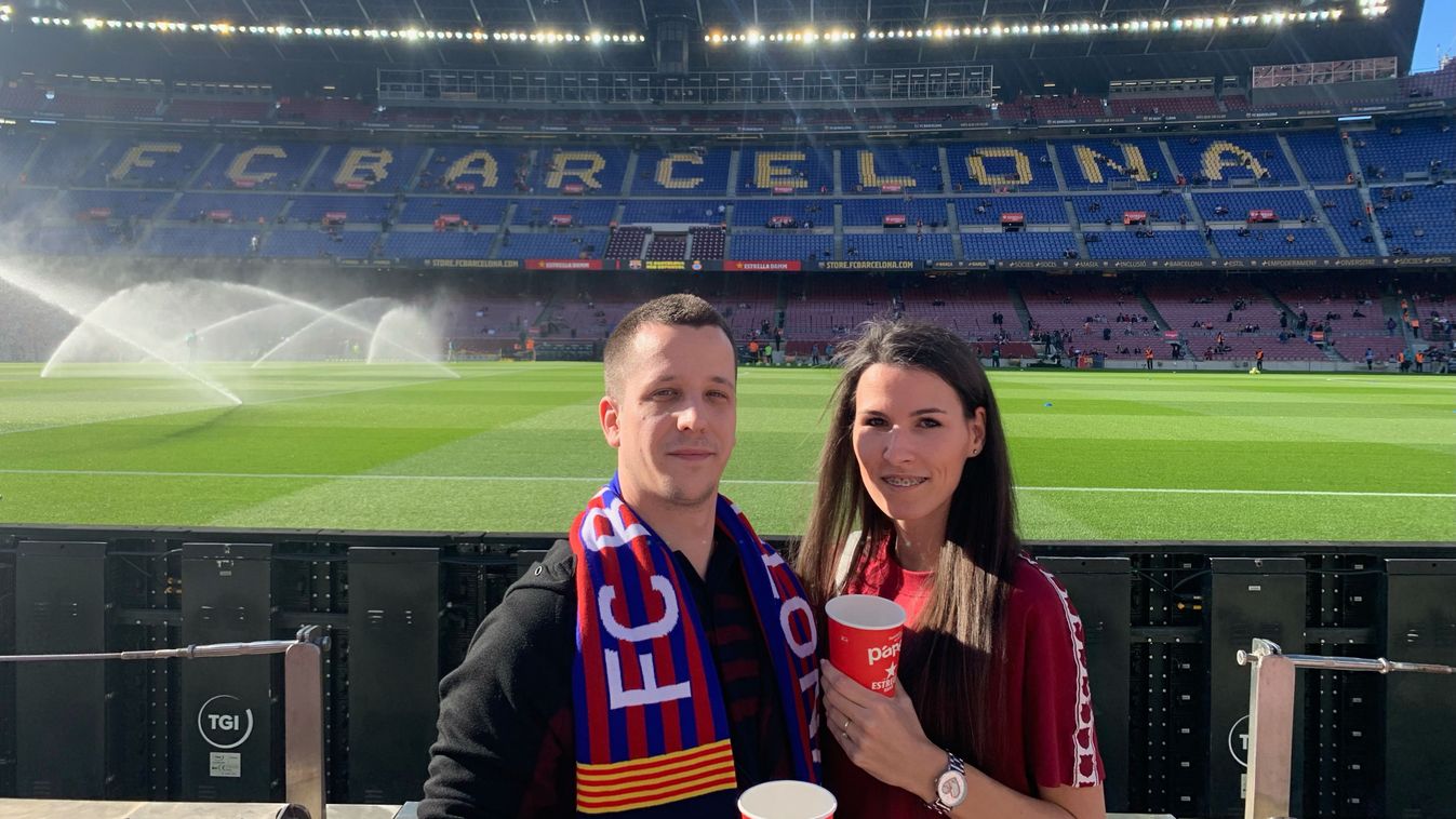 Barca-meccsel és városnézéssel töltötte a szilvesztert a tatabányai páros