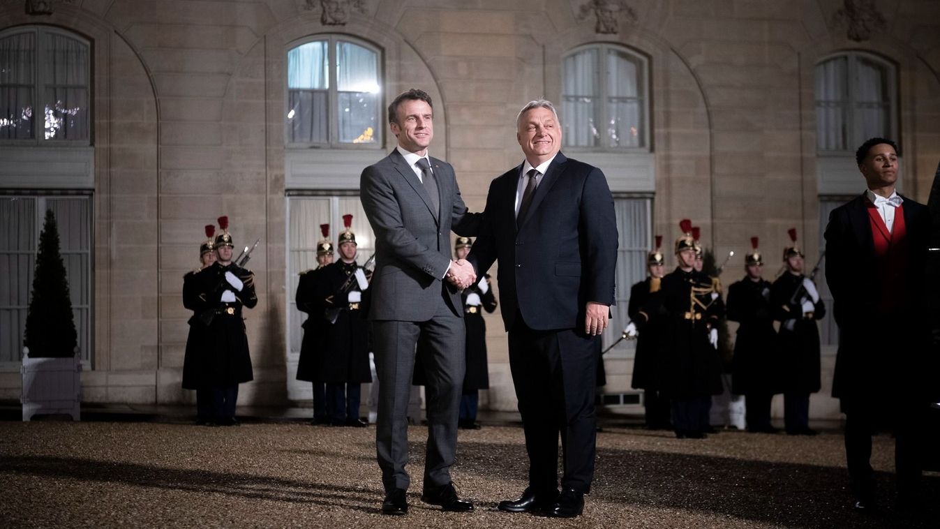 Munkavacsorán tárgyalt egymással Orbán Viktor és Emmanuel Macron Párizsban