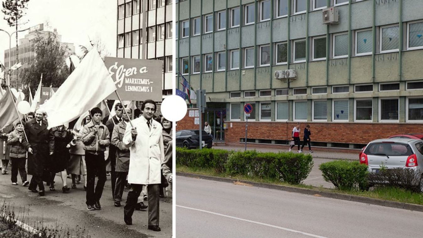Interaktív fotó: gyere vissza velünk „május elsejézni” Tatabányára a 80-as évekbe!