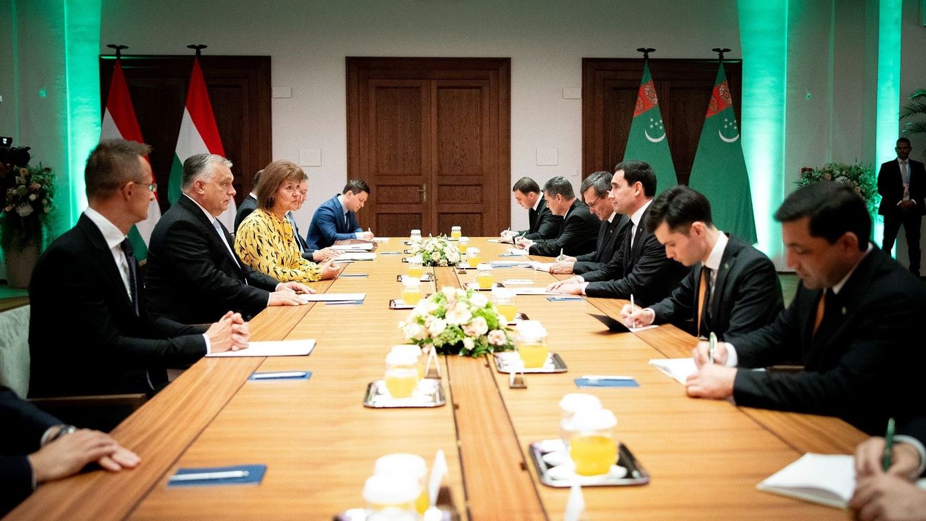 Energiabiztonsági kérdésekről tárgyalt Orbán Viktor a türkmén elnökkel