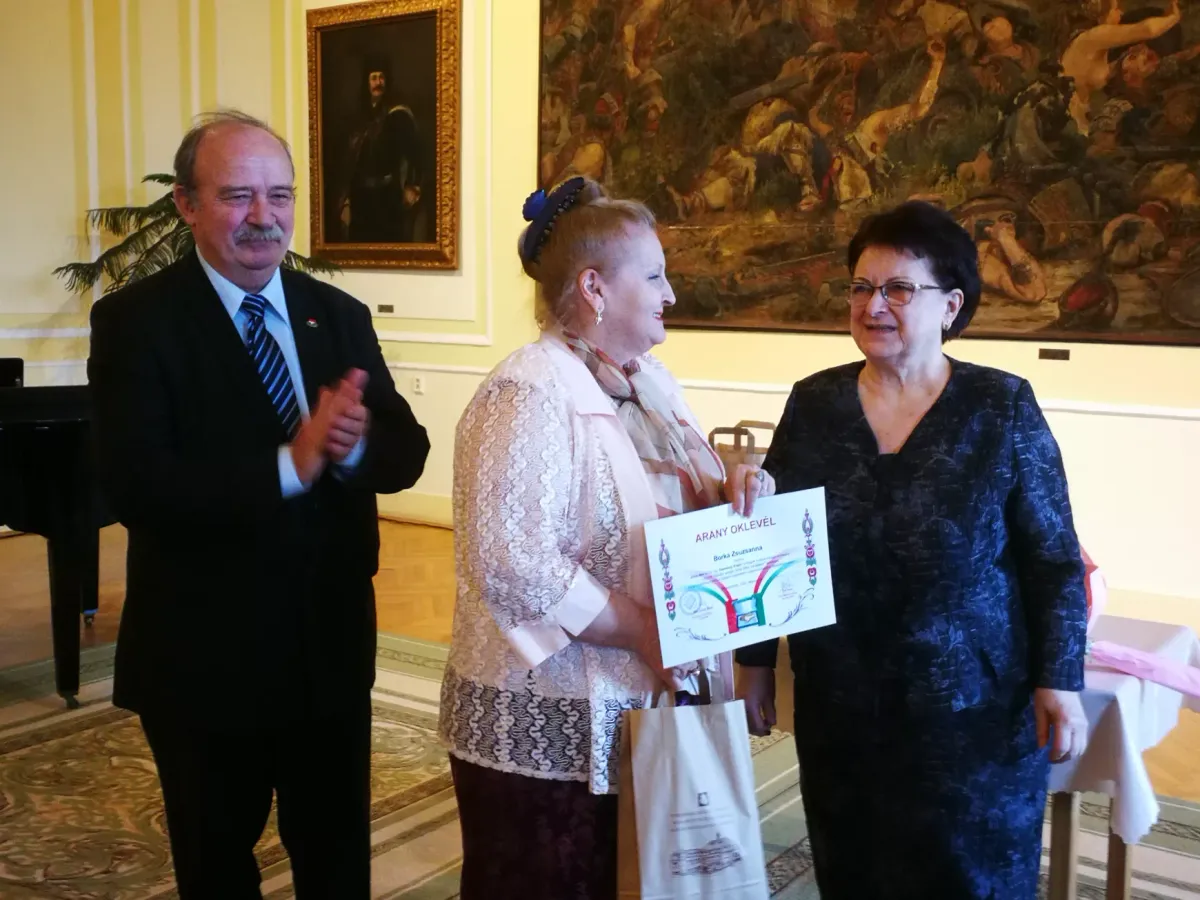 Borka Zsuzsanna a tavalyi díjátadón