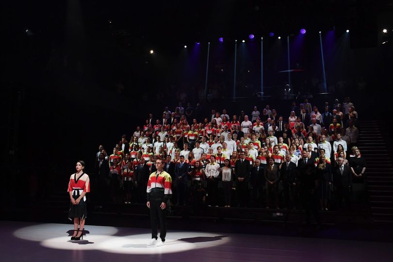 A magyar olimpiai csapat a Művészetek Palotájában tette le az ünnepi esküt