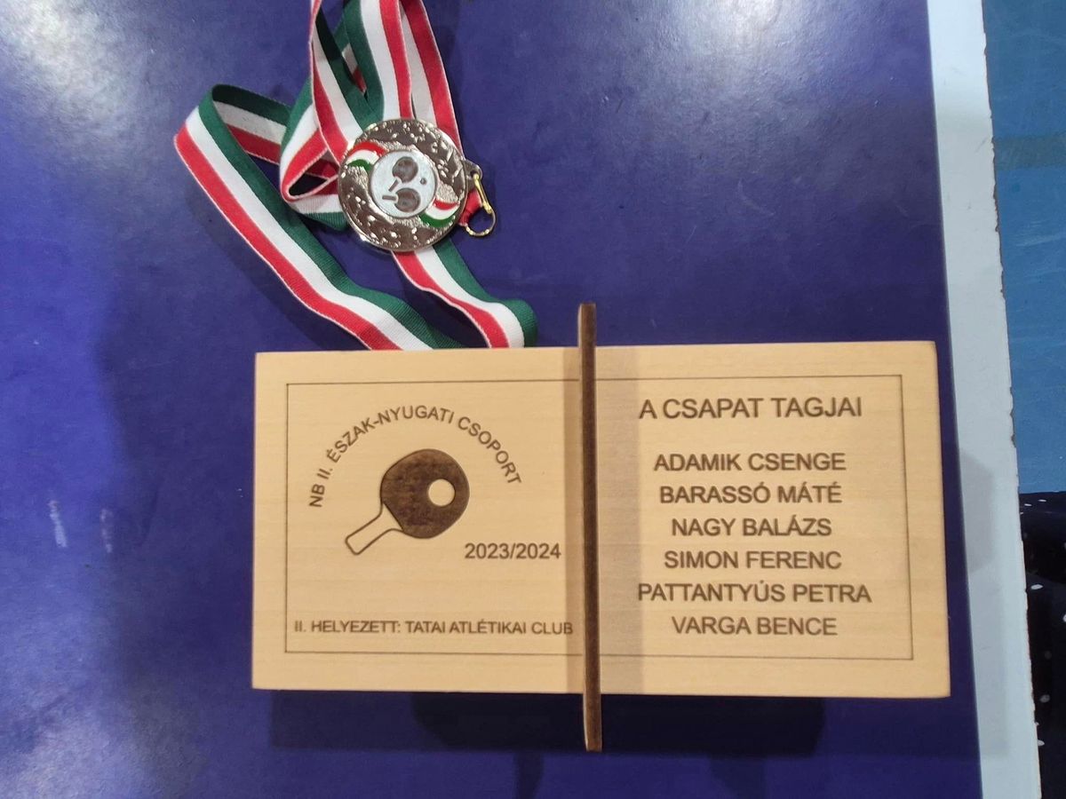 Az NBI-es aranyérmes asztalitenisz-csapat díja