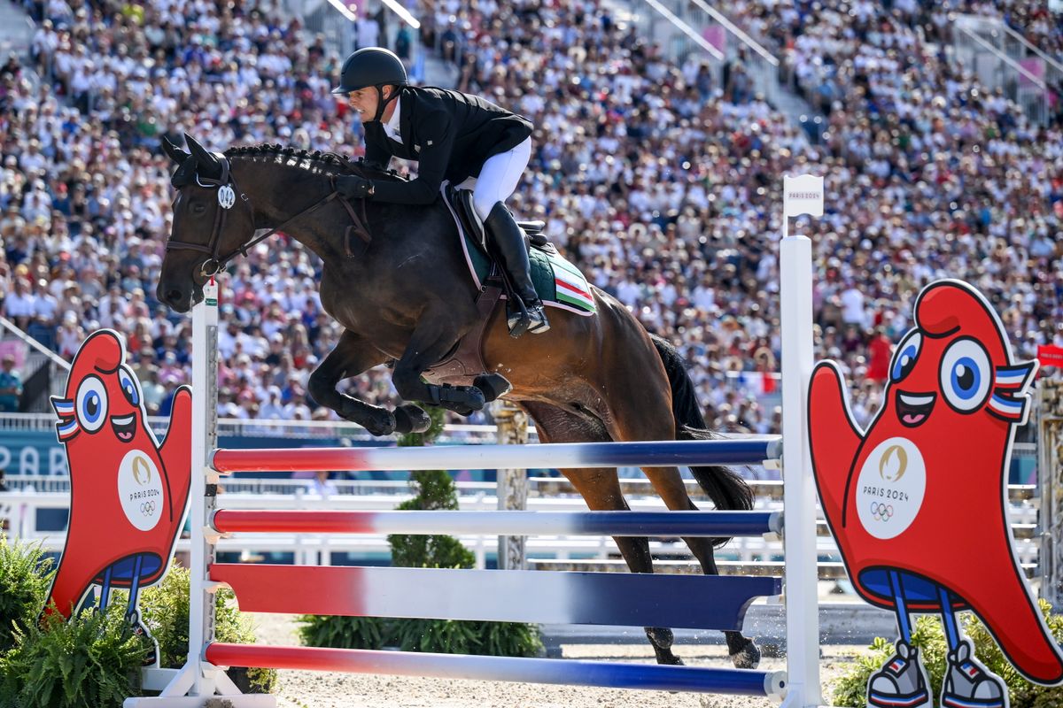 SZÉP Balázs
Versailles, 2024. augusztus 10.
Szép Balázs a férfi öttusázók döntõjében, a lovaglás versenyszámban a 2024-es párizsi nyári olimpián a versailles-i kastély parkjában 2024. augusztus 10-én.
MTI/Czeglédi Zsolt