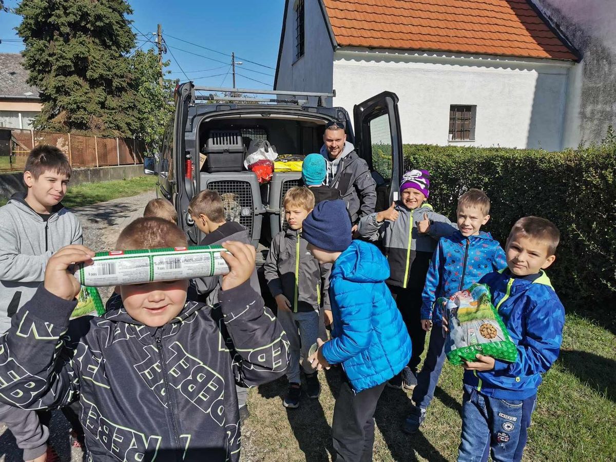 A diákok a kilátogató menhelyet adományokkal támogatták