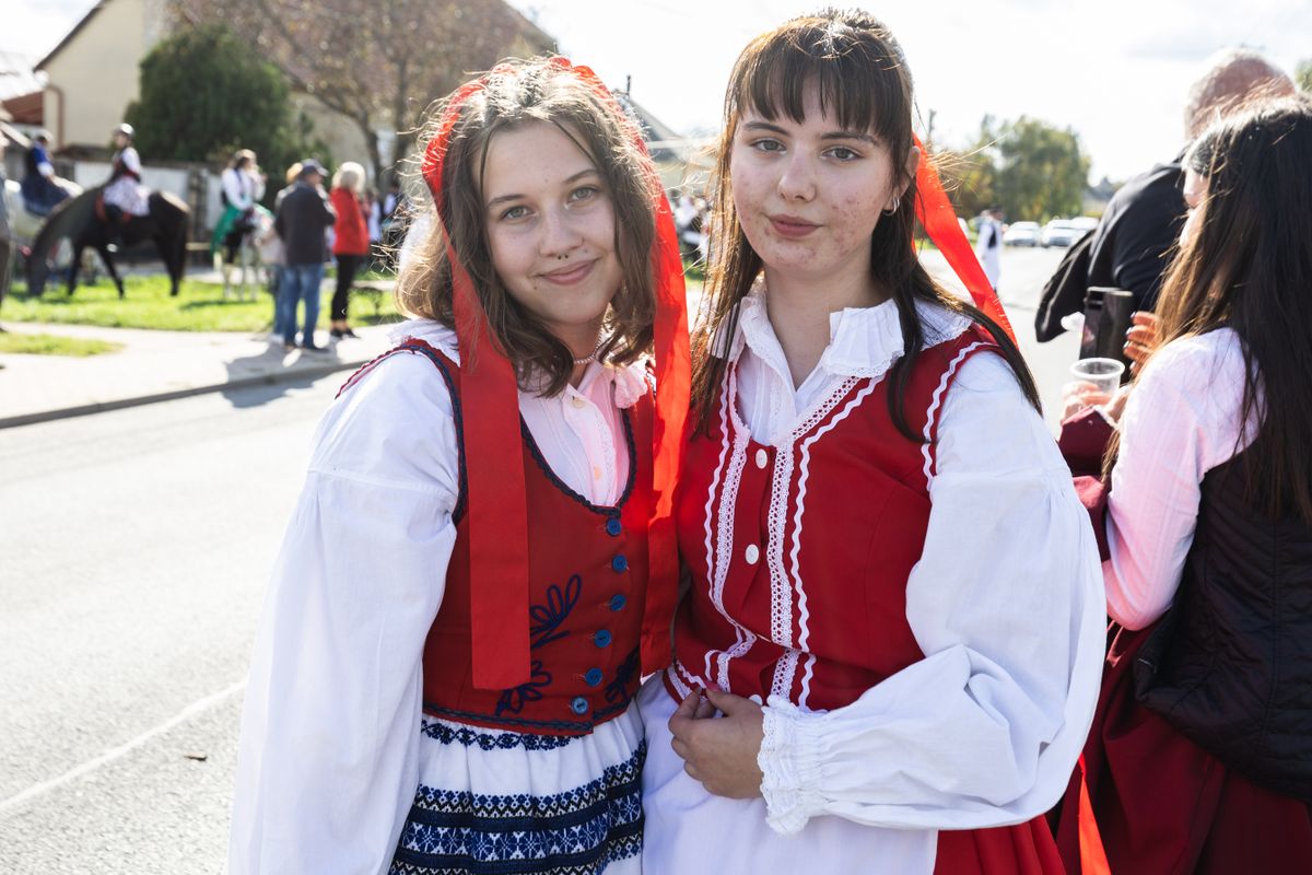 Szebbnél szebb viseletbe öltöztek a szüreti felvonuláson