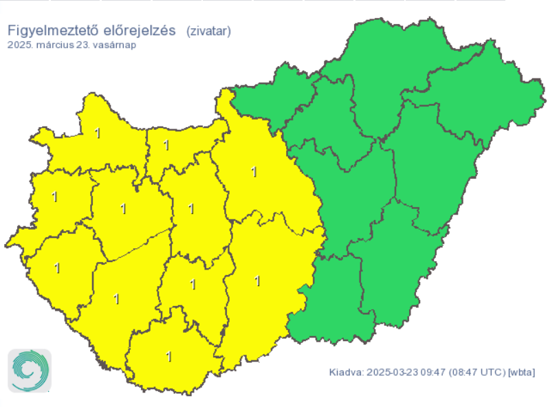 Ilyen időjárás vár ránk vasárnap
