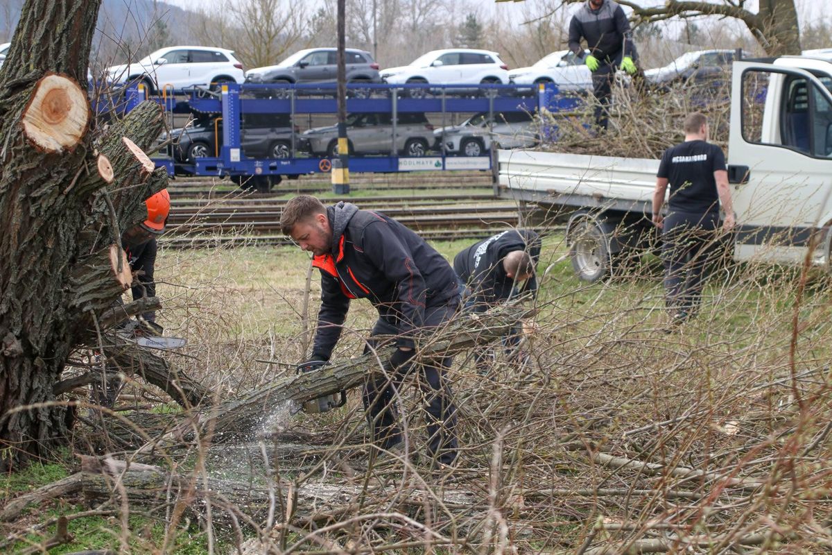 Szeméttől tisztították meg a tokodi vasútállomást