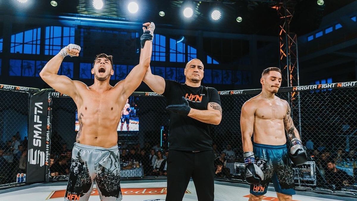 Kinhefner Dávid legyőzte a szerb Alekszandar Milosevicset a Cskszeredán rendezett Hargita Fight Night-gálán