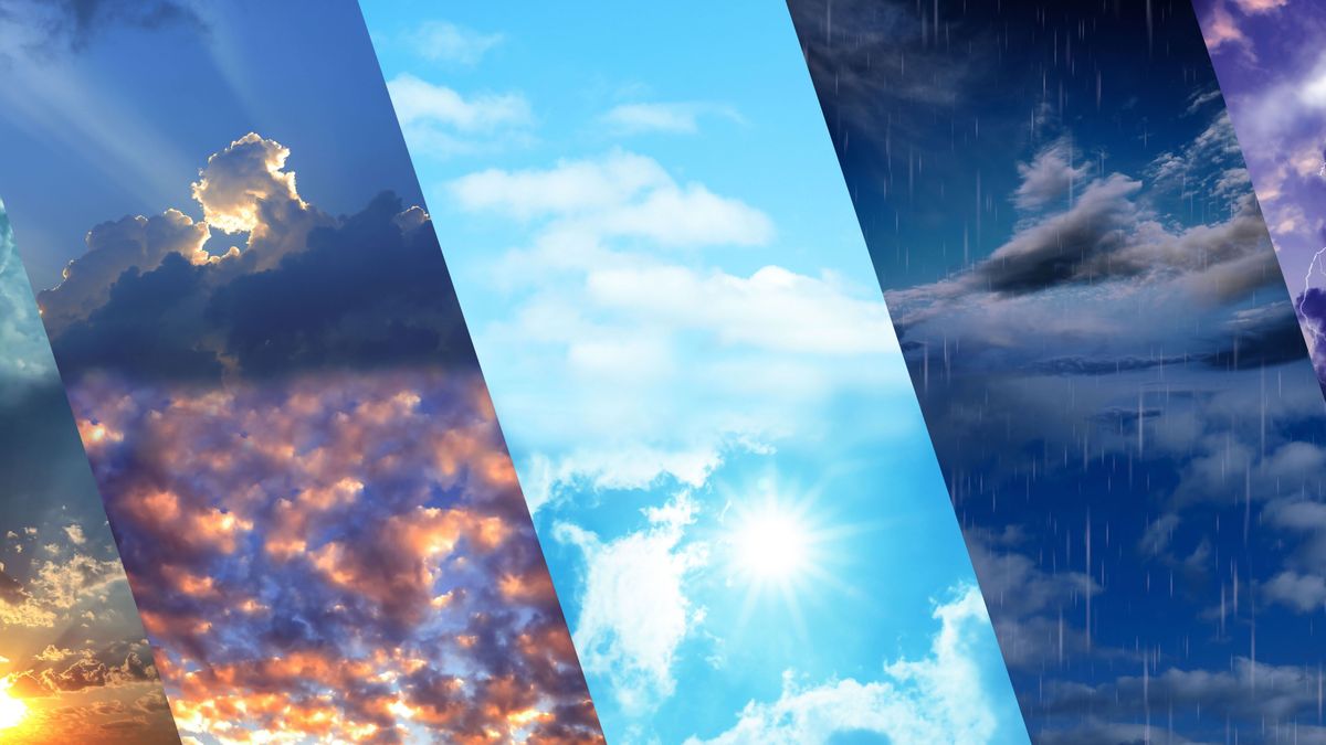 Photos,Of,Sky,During,Different,Weather,,Collage.,Banner,Design, cloud, időjárás, ilyen lesz a hétvégi időjárás
