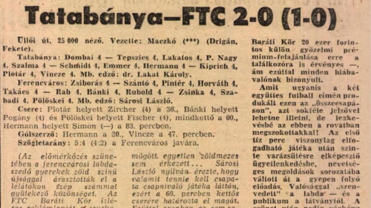 A Népsport valamennyi játékosnak 4-es osztályzatot adott