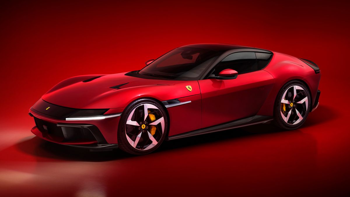 a tűzpiros Ferrari