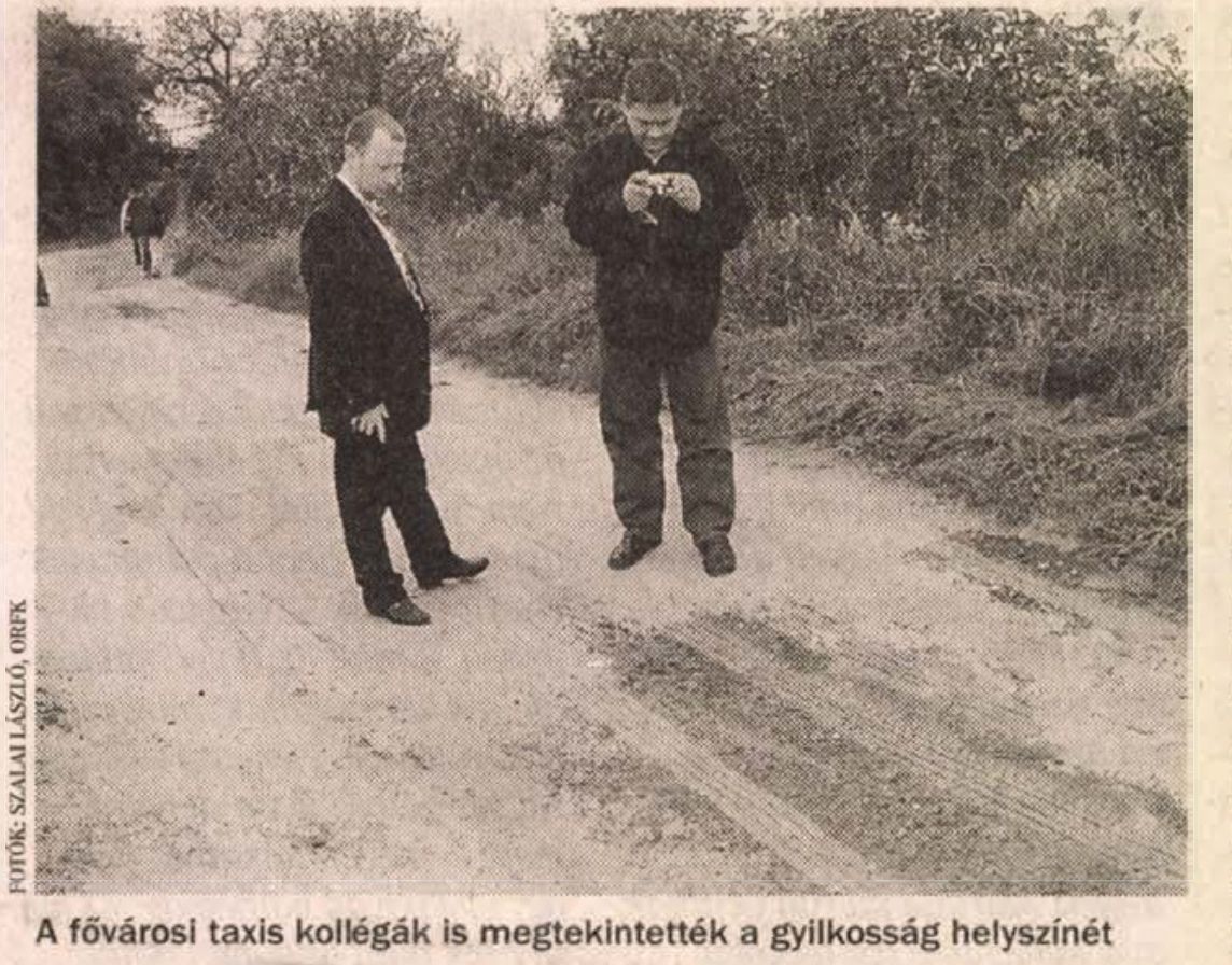 A taxisgyilkosság helyszíne
