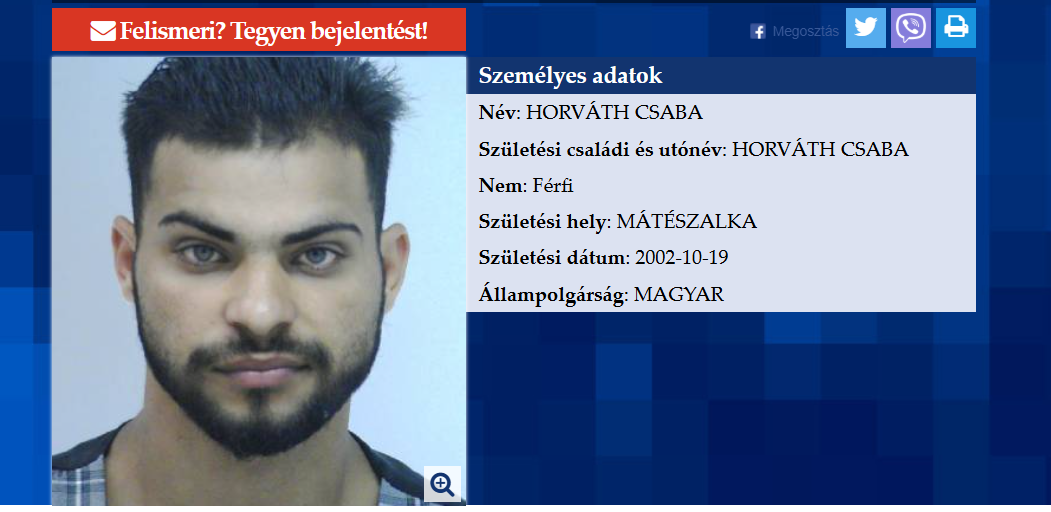 Körözési lista: erőszakos tett miatt keresik ezt a férfit