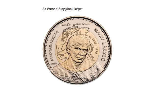 Nagy László az új százforintoson