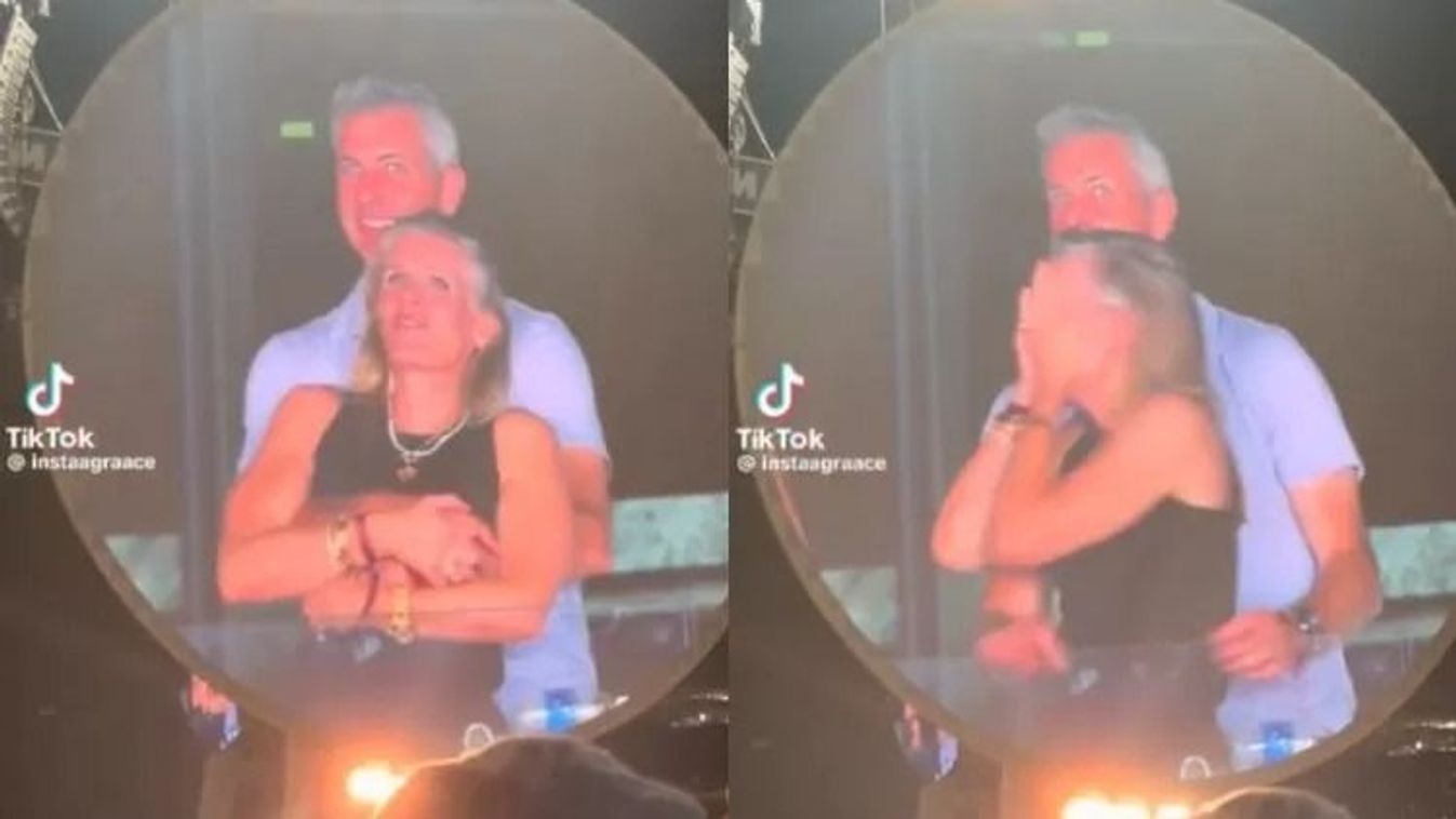 Lebuktatta a csókkamera a házas vezérigazgatót egy Coldplay-koncerten (videó)