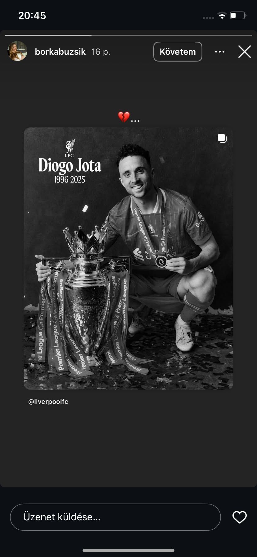 Buzsik Borka búcsúzik Diogo Jotatól
