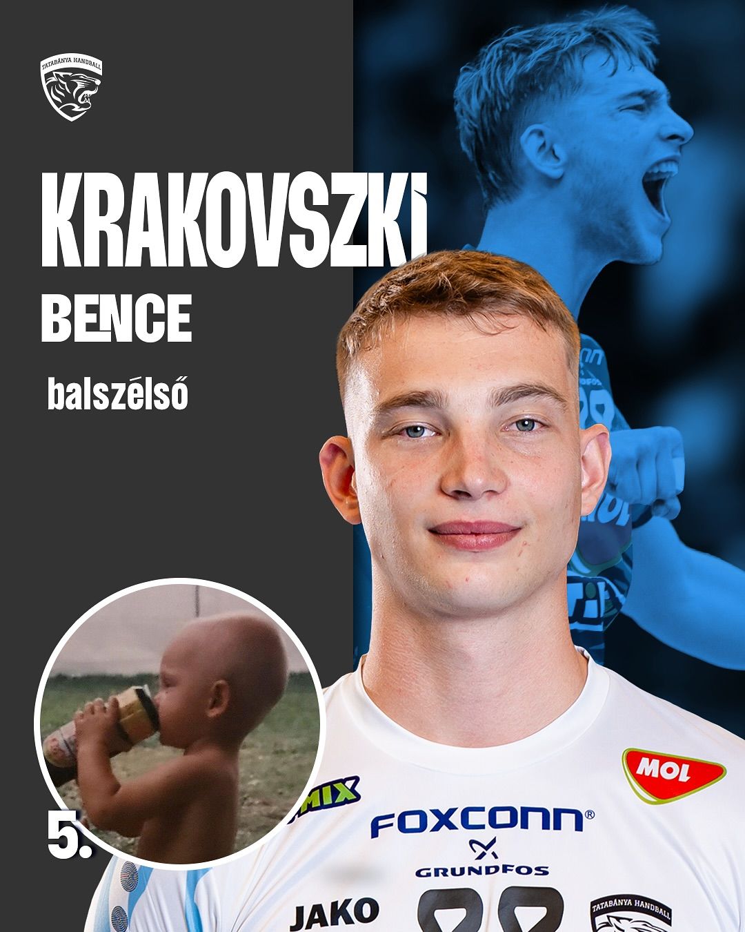 Krakovszki Bence a Kék Tigrisek balszélsője