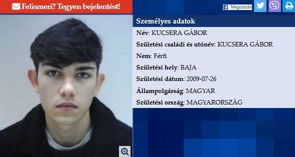 eltűnés,fiatalok,Komárom,Esztergom,vármegye,nyomozás,rendőrség,keresés,család,segítség,bejelentés,ügy,hatóság,figyelem,közbiztonság,bűnügy,rejtély,ország,lakosság,szemtanú,információ,plakát,sajtó,tragédia,veszély,közösség,keresett,titok,történet,dráma,felhívás,figyelmeztetés,remény,főhírek,friss,eltűnt,fiatal fiúk,telefonszámok,telefonhívás,időben érkezett telefonhívás,életet menthet,Magyarország,lakossági segítség,rendőrségi hírek,friss hatósági hírek,közbiztonság növelése,prevenció,beszámoló,közérdekű,rendőreink,ORFK,célkörözési osztályok,Készenléti Rendőrség,Magyar Rendőrség,TEK,kommandó,életveszély,haza,hazaszeretet,mindennapos áldozatvállalás,köszönet,Hirmagazin.eu,lakossági felelősség,felkutatás,életmentés,hatékony együttműködés,elkötelezettség,tisztelet,Komárom-Esztergp,Vármegyei Rendőr-főkapitányság,Magyar Ügyészség,Magyar Bíróságok