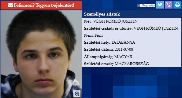 eltűnés,fiatalok,Komárom,Esztergom,vármegye,nyomozás,rendőrség,keresés,család,segítség,bejelentés,ügy,hatóság,figyelem,közbiztonság,bűnügy,rejtély,ország,lakosság,szemtanú,információ,plakát,sajtó,tragédia,veszély,közösség,keresett,titok,történet,dráma,felhívás,figyelmeztetés,remény,főhírek,friss,eltűnt,fiatal fiúk,telefonszámok,telefonhívás,időben érkezett telefonhívás,életet menthet,Magyarország,lakossági segítség,rendőrségi hírek,friss hatósági hírek,közbiztonság növelése,prevenció,beszámoló,közérdekű,rendőreink,ORFK,célkörözési osztályok,Készenléti Rendőrség,Magyar Rendőrség,TEK,kommandó,életveszély,haza,hazaszeretet,mindennapos áldozatvállalás,köszönet,Hirmagazin.eu,lakossági felelősség,felkutatás,életmentés,hatékony együttműködés,elkötelezettség,tisztelet,Komárom-Esztergp,Vármegyei Rendőr-főkapitányság,Magyar Ügyészség,Magyar Bíróságok