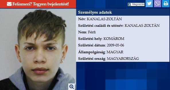 eltűnés,fiatalok,Komárom,Esztergom,vármegye,nyomozás,rendőrség,keresés,család,segítség,bejelentés,ügy,hatóság,figyelem,közbiztonság,bűnügy,rejtély,ország,lakosság,szemtanú,információ,plakát,sajtó,tragédia,veszély,közösség,keresett,titok,történet,dráma,felhívás,figyelmeztetés,remény,főhírek,friss,eltűnt,fiatal fiúk,telefonszámok,telefonhívás,időben érkezett telefonhívás,életet menthet,Magyarország,lakossági segítség,rendőrségi hírek,friss hatósági hírek,közbiztonság növelése,prevenció,beszámoló,közérdekű,rendőreink,ORFK,célkörözési osztályok,Készenléti Rendőrség,Magyar Rendőrség,TEK,kommandó,életveszély,haza,hazaszeretet,mindennapos áldozatvállalás,köszönet,Hirmagazin.eu,lakossági felelősség,felkutatás,életmentés,hatékony együttműködés,elkötelezettség,tisztelet,Komárom-Esztergp,Vármegyei Rendőr-főkapitányság,Magyar Ügyészség,Magyar Bíróságok