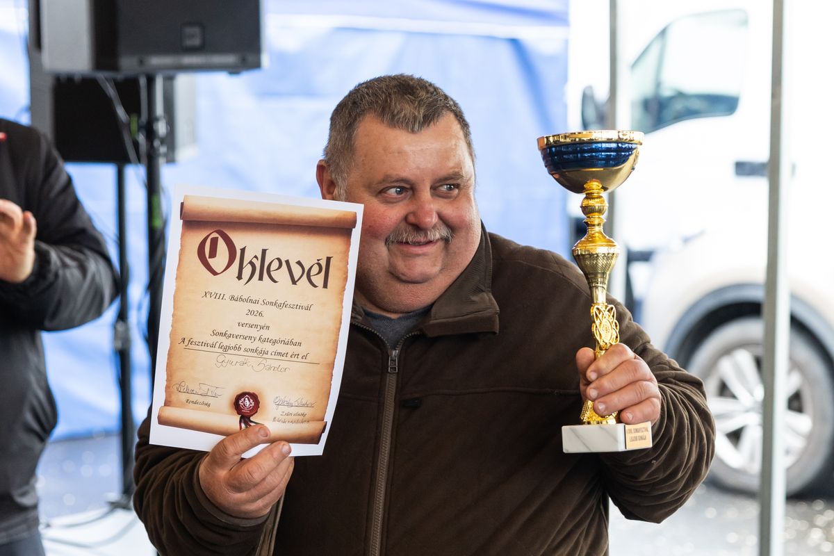 A Bábolnai Sonkafesztivál 2026-ban sok izgalmat tartogatott, Gyurák Sándor lett a sonkakirály