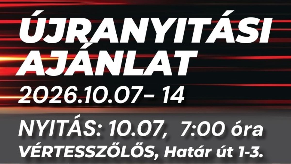 Nagyobb üzlettel és nyitási kedvezményekkel tér vissza a vértesszőlősi Príma Sztráda